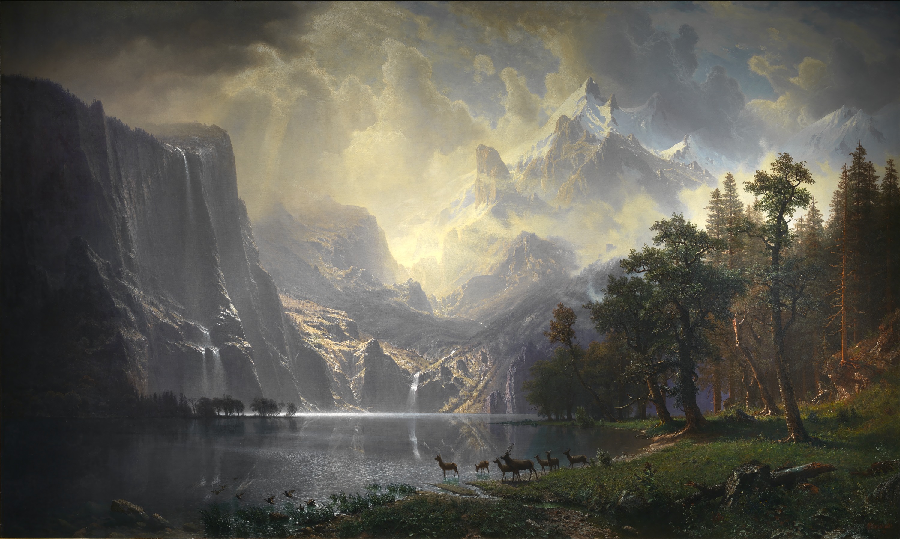 Landscape painting of the Sierra Nevada.