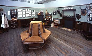 This is a photograph of an interior room shaped like an octagon.