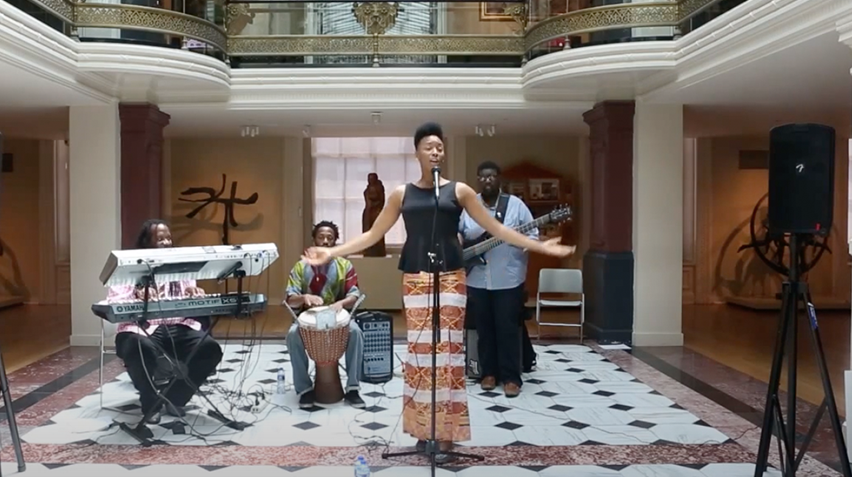 Carolyn Malachi performs in the Luce Foundation Center