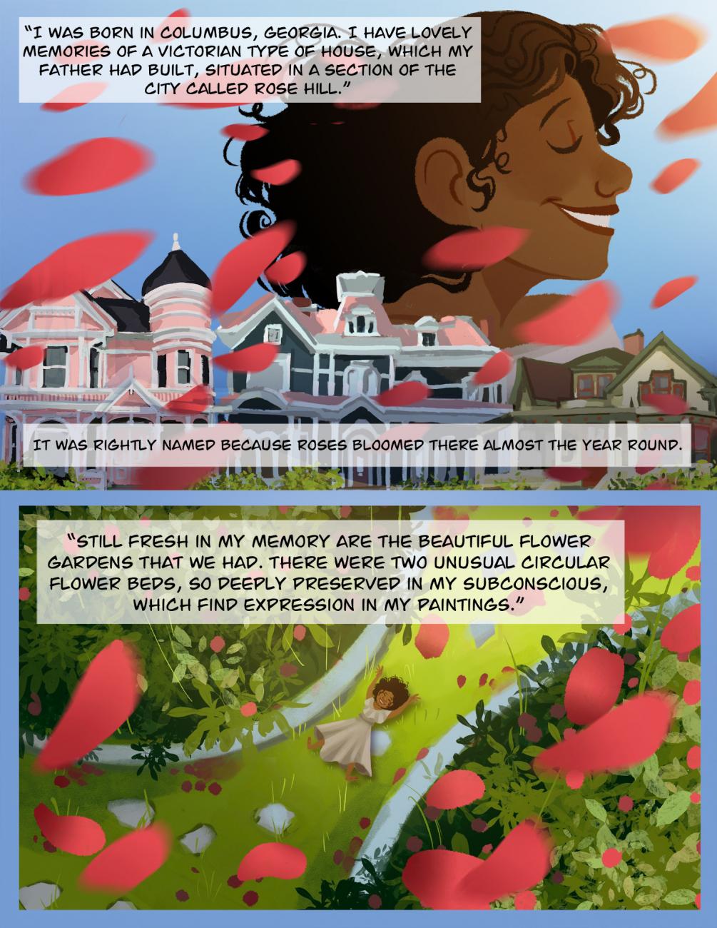 Beneath the Holly Tree: A Comic About Alma Thomas, Page three