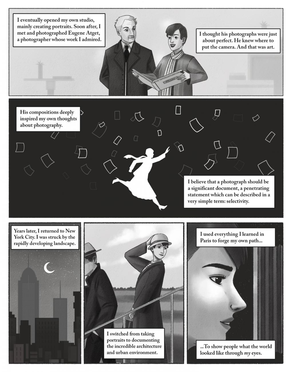 Picturing a City: A Comic About Berenice Abbott, page two