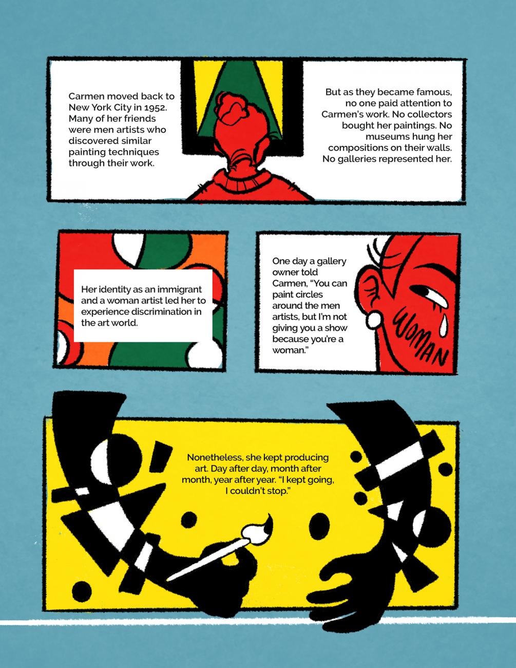 In Awe of the Straight Line: A Comic About Carmen Herrera, page two