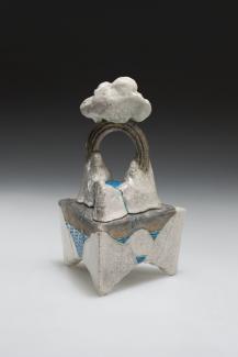 Wayne Higby's Triangle Springs made from glazed earthenware.