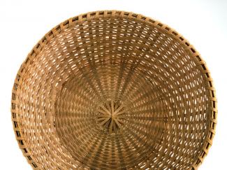 A basket that resembles a large bowl. 