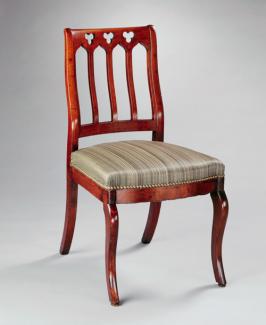 An image of J. & J.W. Meek's black walnut side chair. 