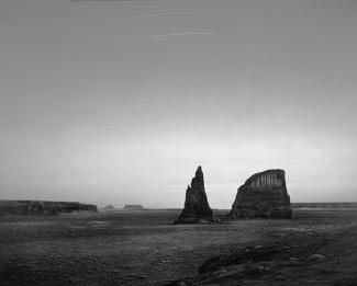 This is an photograph of a landscape in black and white.