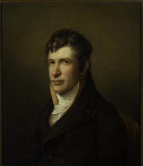 Exhibition - Humboldt, Rembrandt Peale, Portrait of Alexander von Humboldt, 1809–1812, oil and encaustic on canvas, 22 1/2 x 27 in., Collection of Robert W. Hoge and Immaculada Socias Hoge.