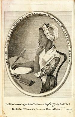 An engraving on paper of a woman sitting at a desk writing.
