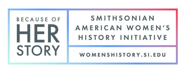 A logo for the Smithsonian American Women's History Initiative 
