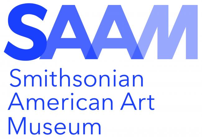 The Smithsonian American Art Museum logo in blue. 