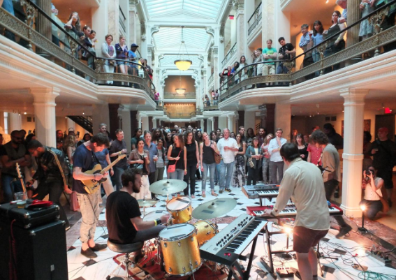 A concert within the Luce Foundation Center of the Smithsonian American Art Museum