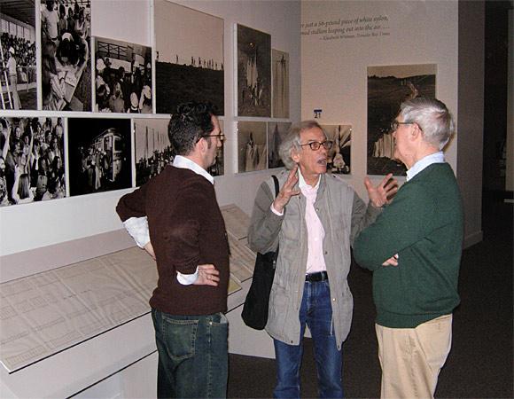 Christo speaking with museum staff Christo speaking with museum staff