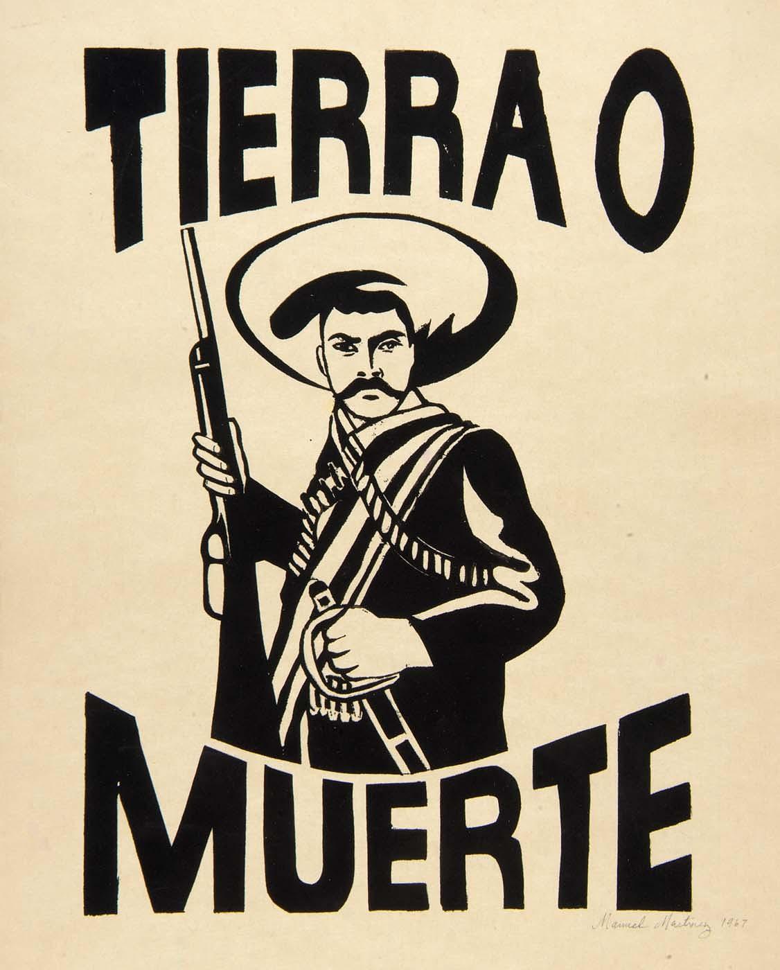 Black and white print of a Mexican Revolutionary.