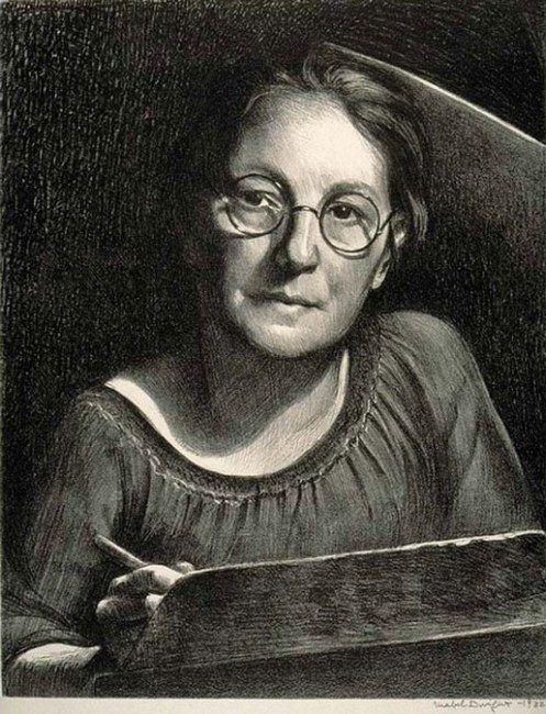 drawing of Mabel Dwight