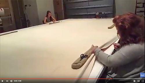Splash Image - Art Conservation: Stretching a Very Large Gene Davis Painting