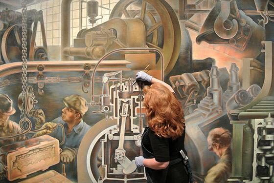 Splash Image - From Public Library to Public Gallery, Marvin Beerbohm's Automotive Industry Mural is Reinstalled Splash Image - From Public Library to Public Gallery, Marvin Beerbohm's Automotive Industry Mural is Reinstalled