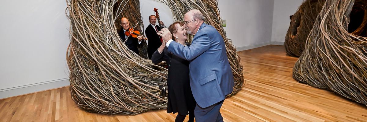 Couple Enjoying the Opening Reception of Wonder