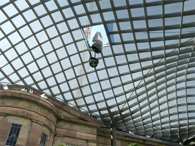 Blog Tree Being Lowered into Kogod Tree being lowered into Kogod Courtyard