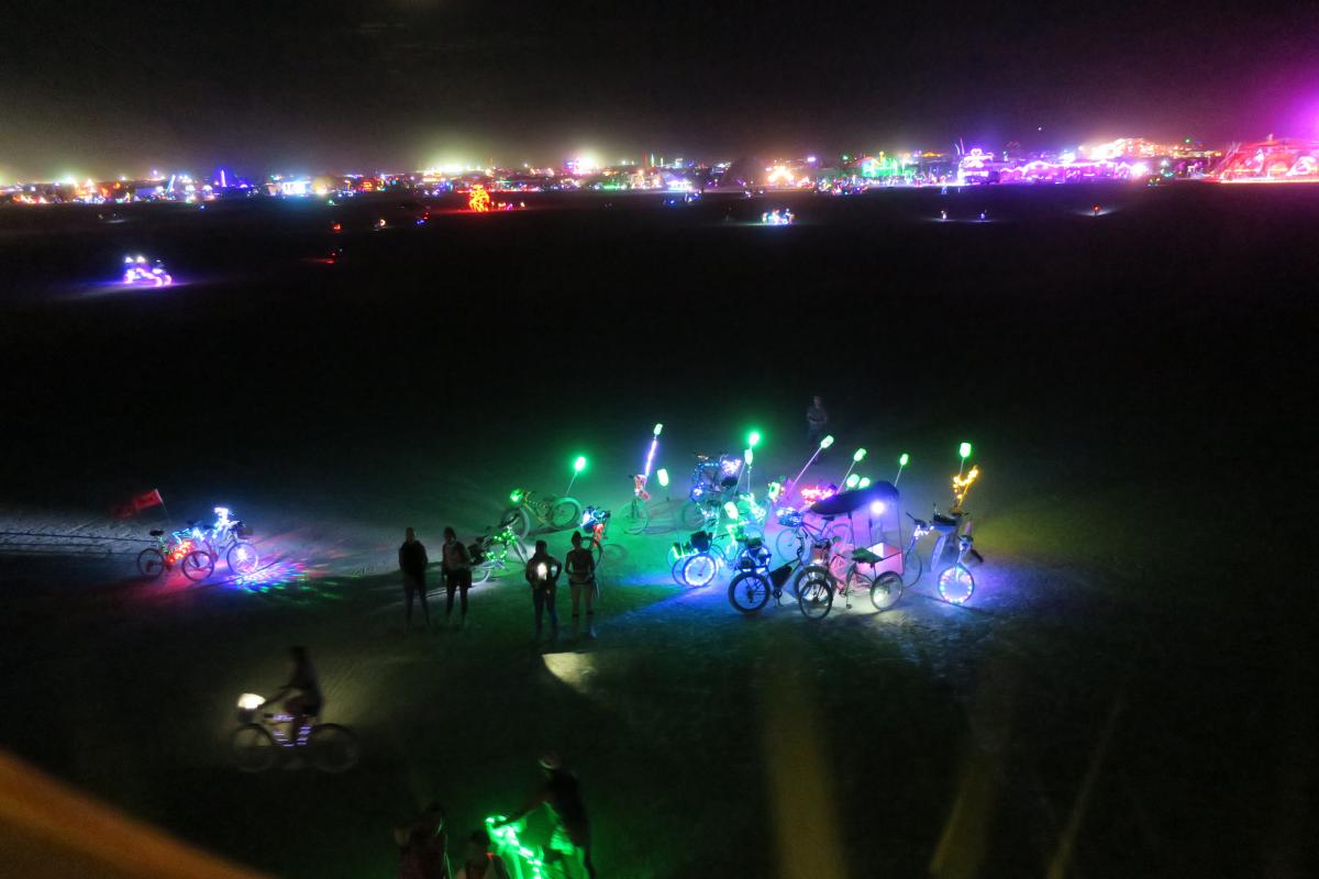 Burning Man, Colorful lights on the Playa