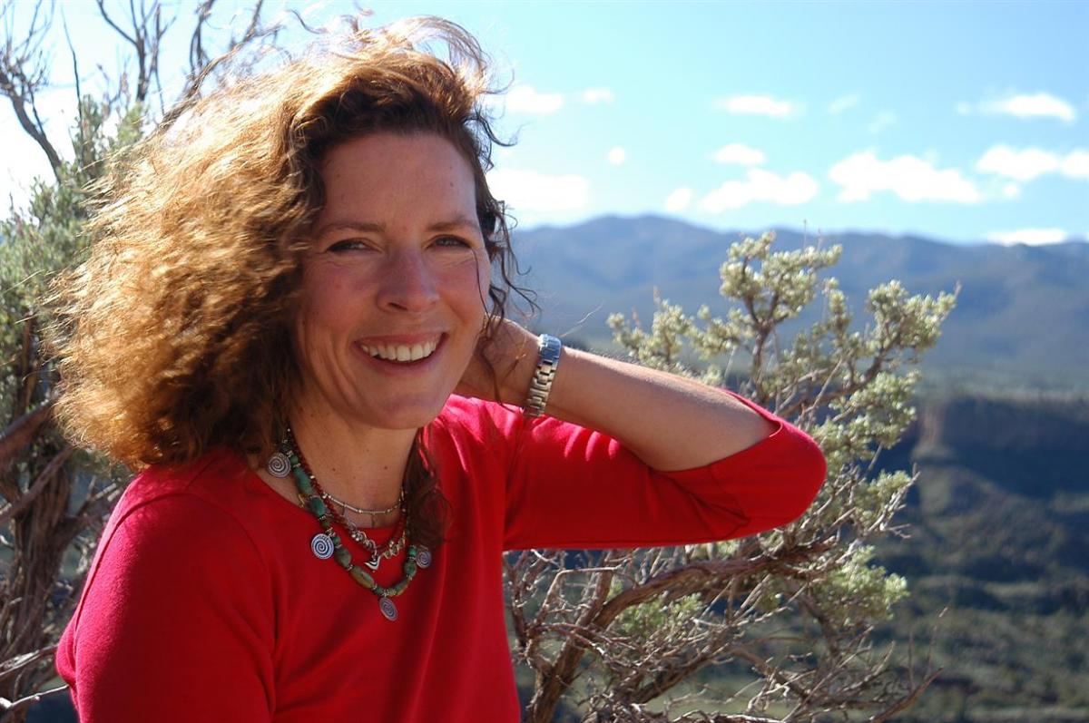 This is a photograph of Pamela Tanner Boll at the Grand Canyon.