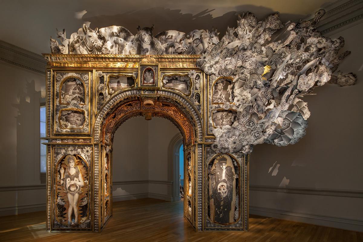 This is an image of an arch created by Michael Garlington and Natalia Bertotti at the Renwick Gallery.