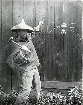 Alexander Calder with sculpture from the Peter A. Juley & Son photo collection