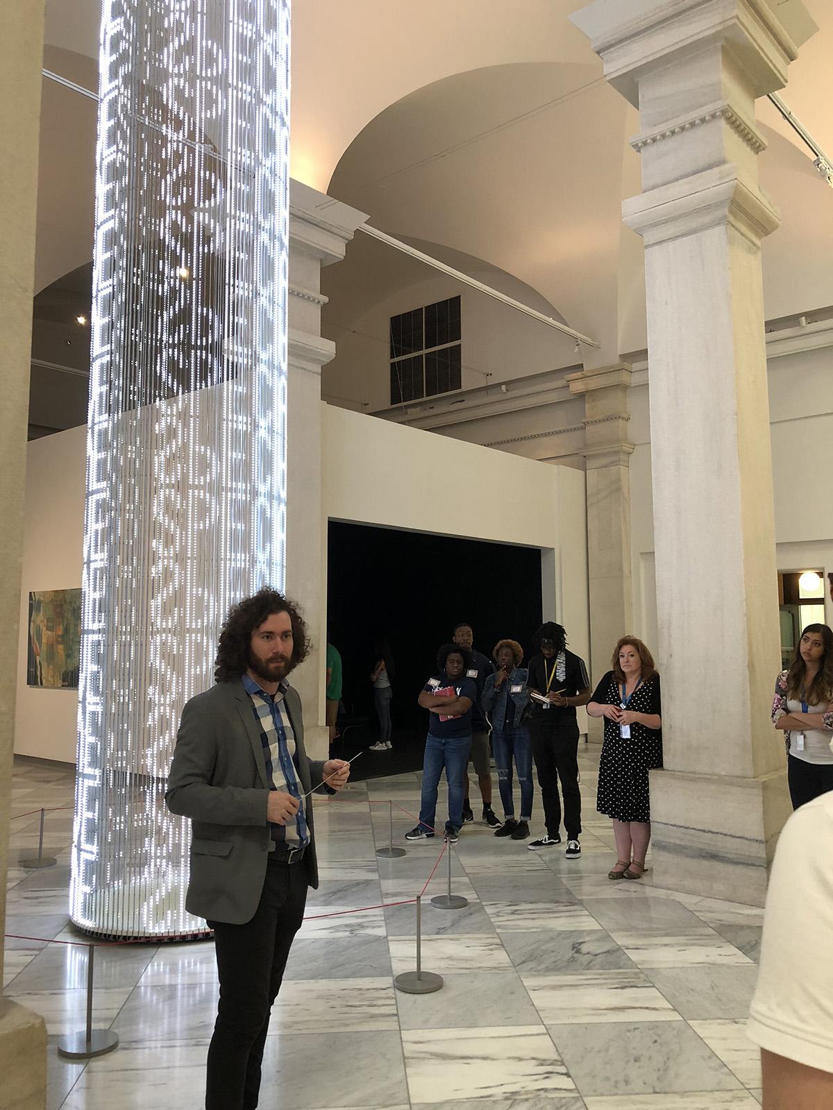 A picture with the Smithsonian American Art Museum's Conservator of Media Arts.