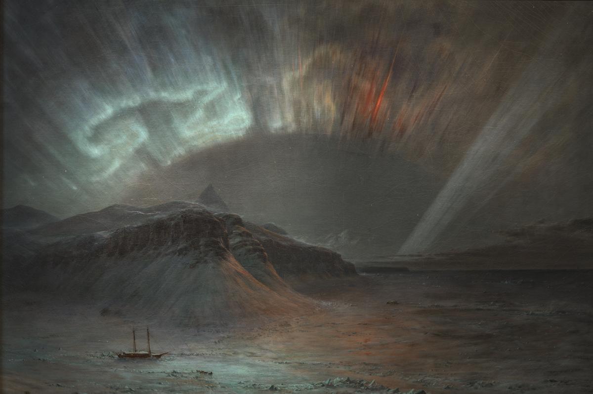 A painting of the Northern lights