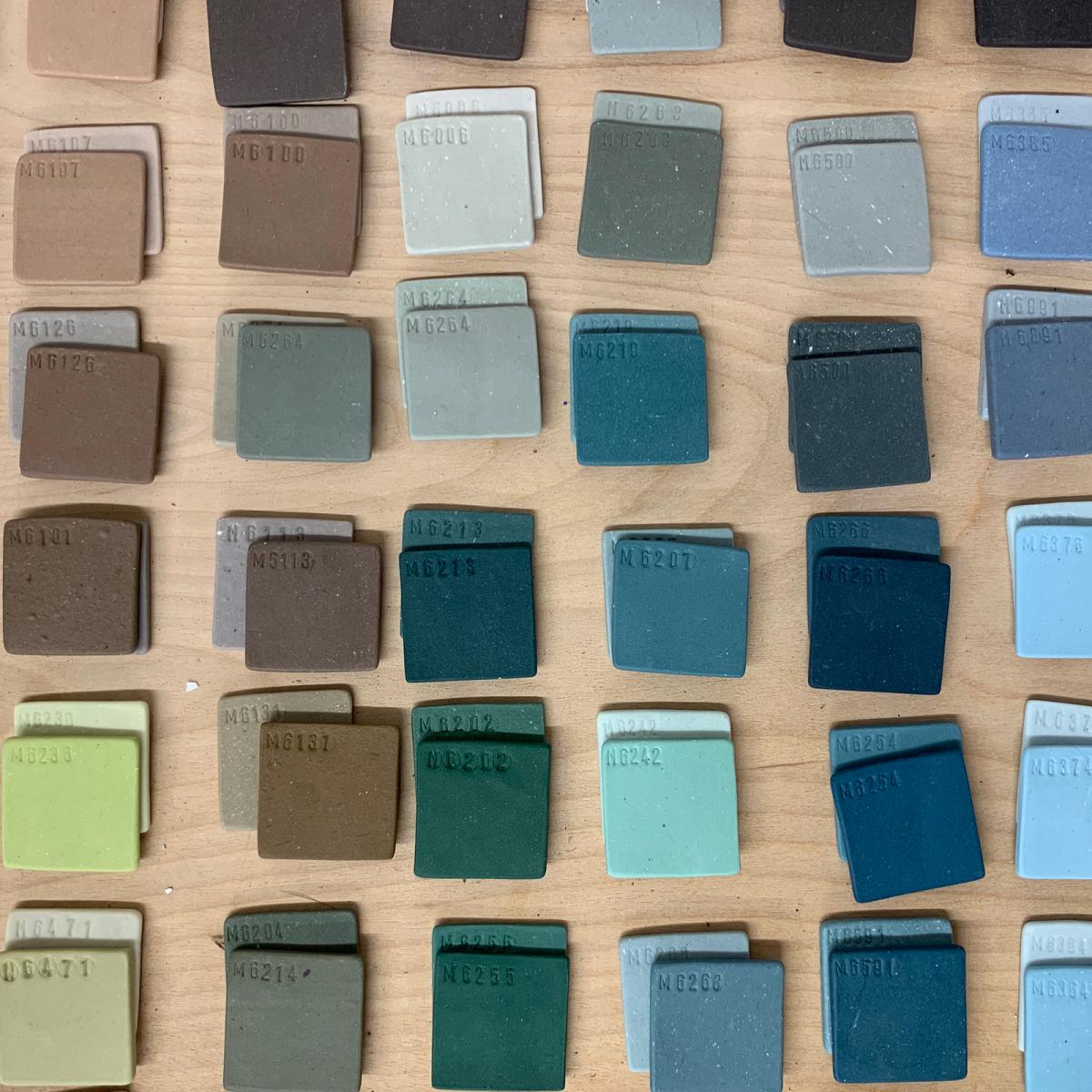 A photograph of different colors on a table