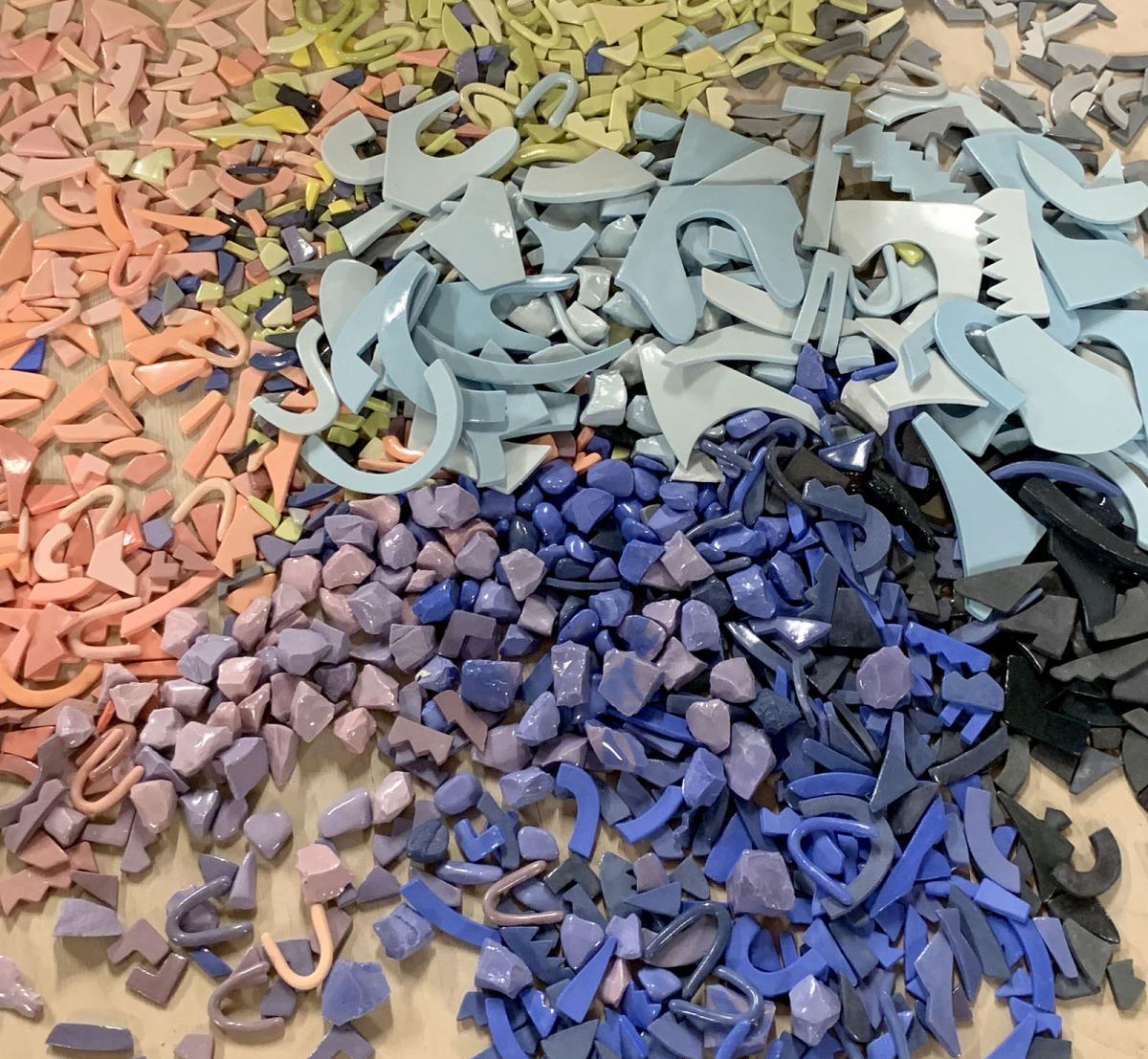 A photograph of different materials