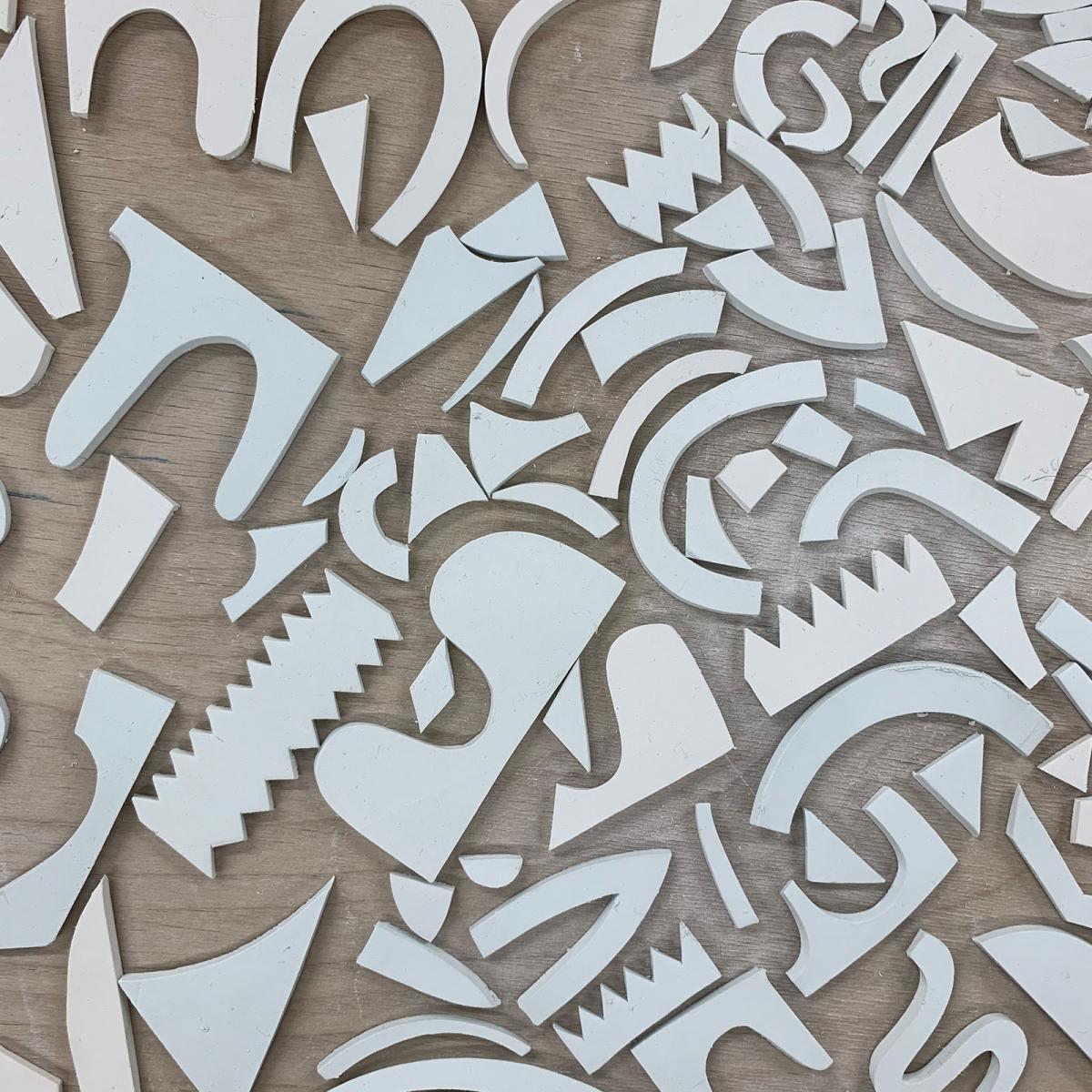 A photograph of cut outs 