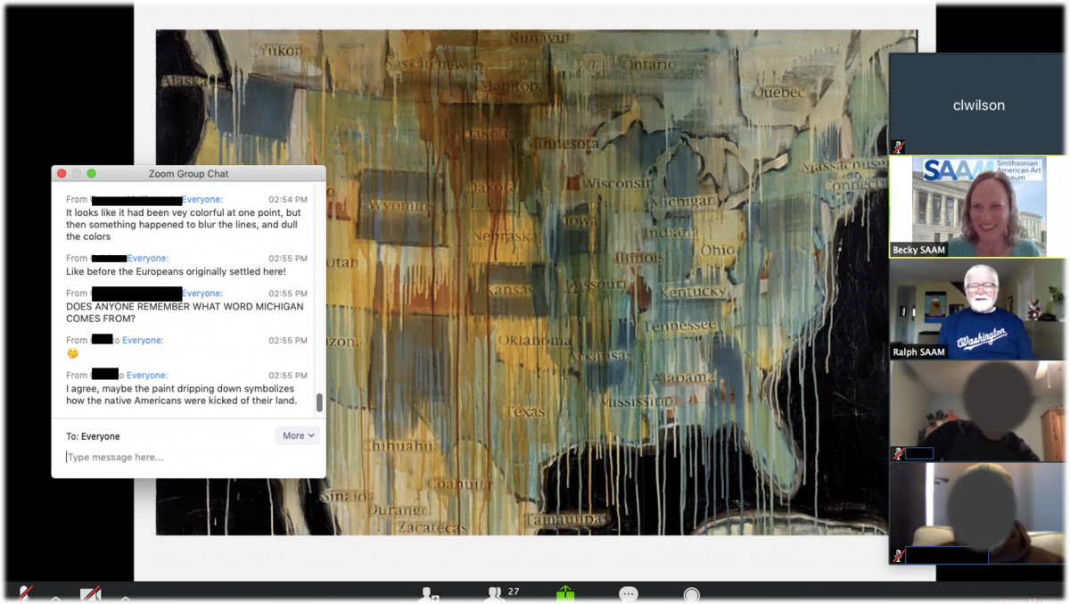 Screen shot of virtual teachers workshop
