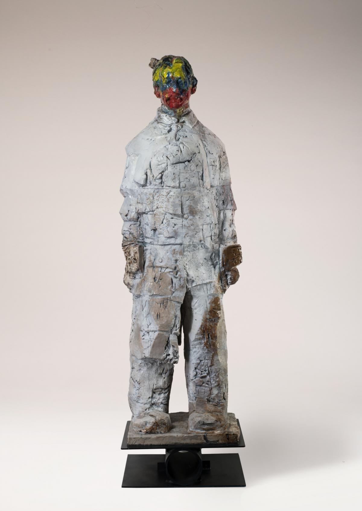 A sculpture of a person.
