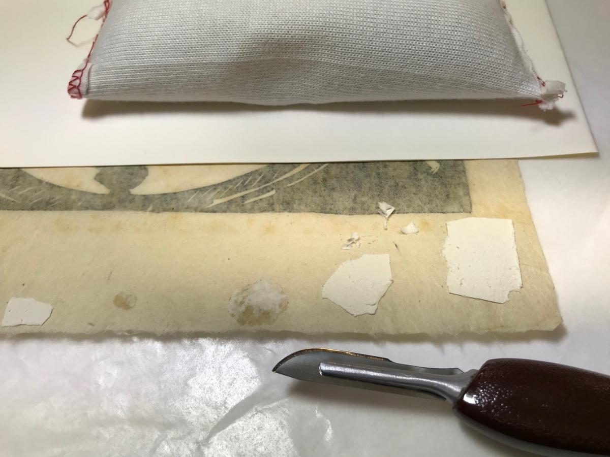 Detail of conservation treatment