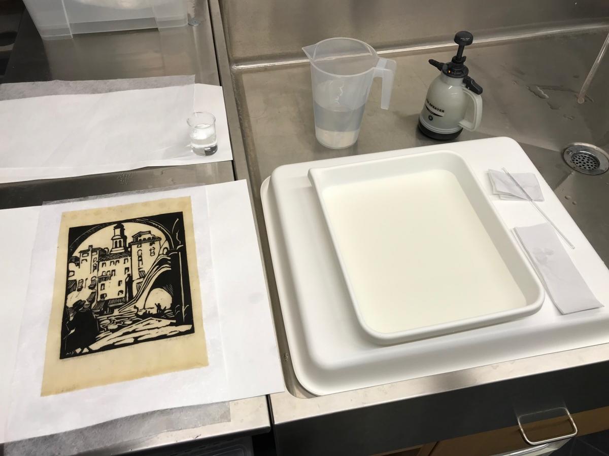 Print next to a tub of water