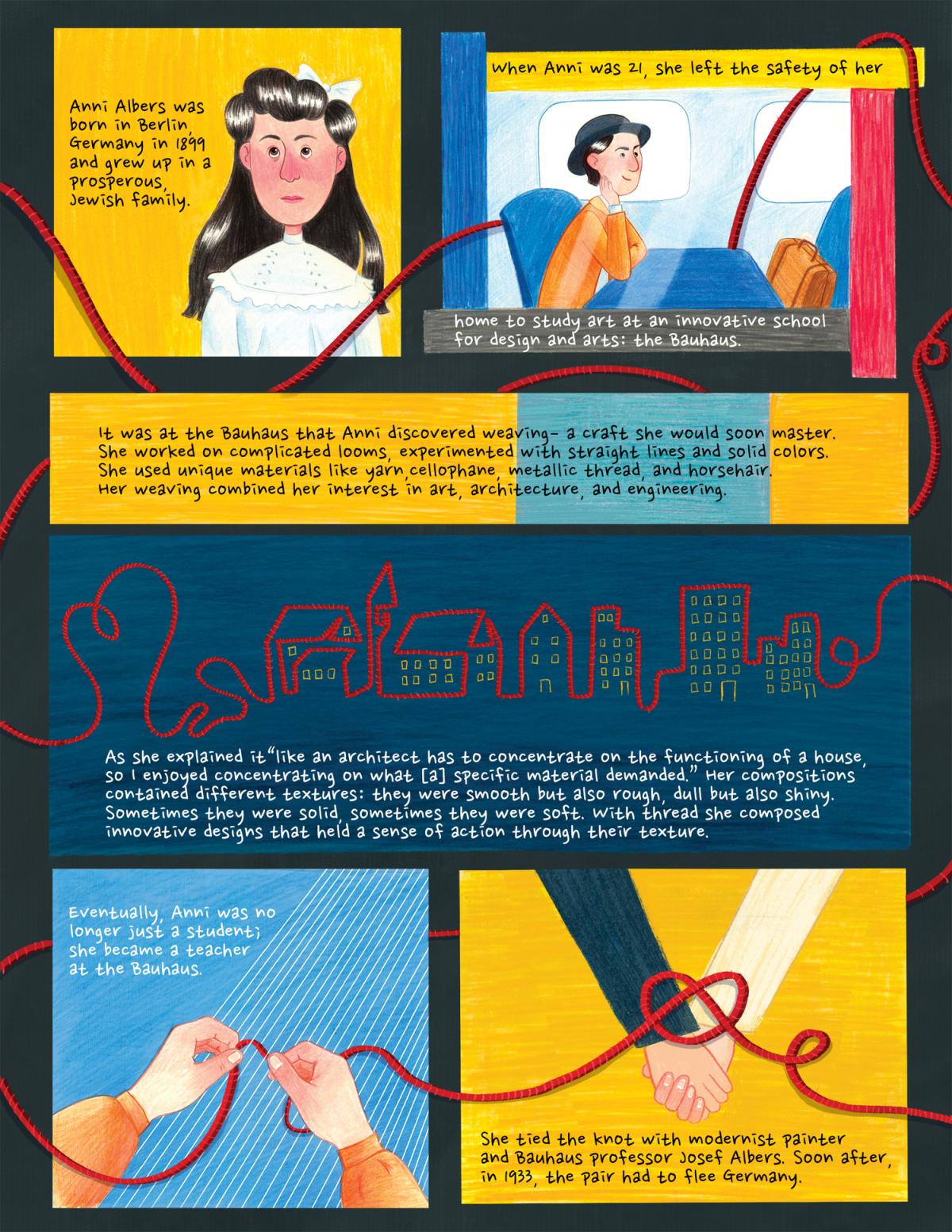 Threads of History: A Comic About Anni Albers, Page one