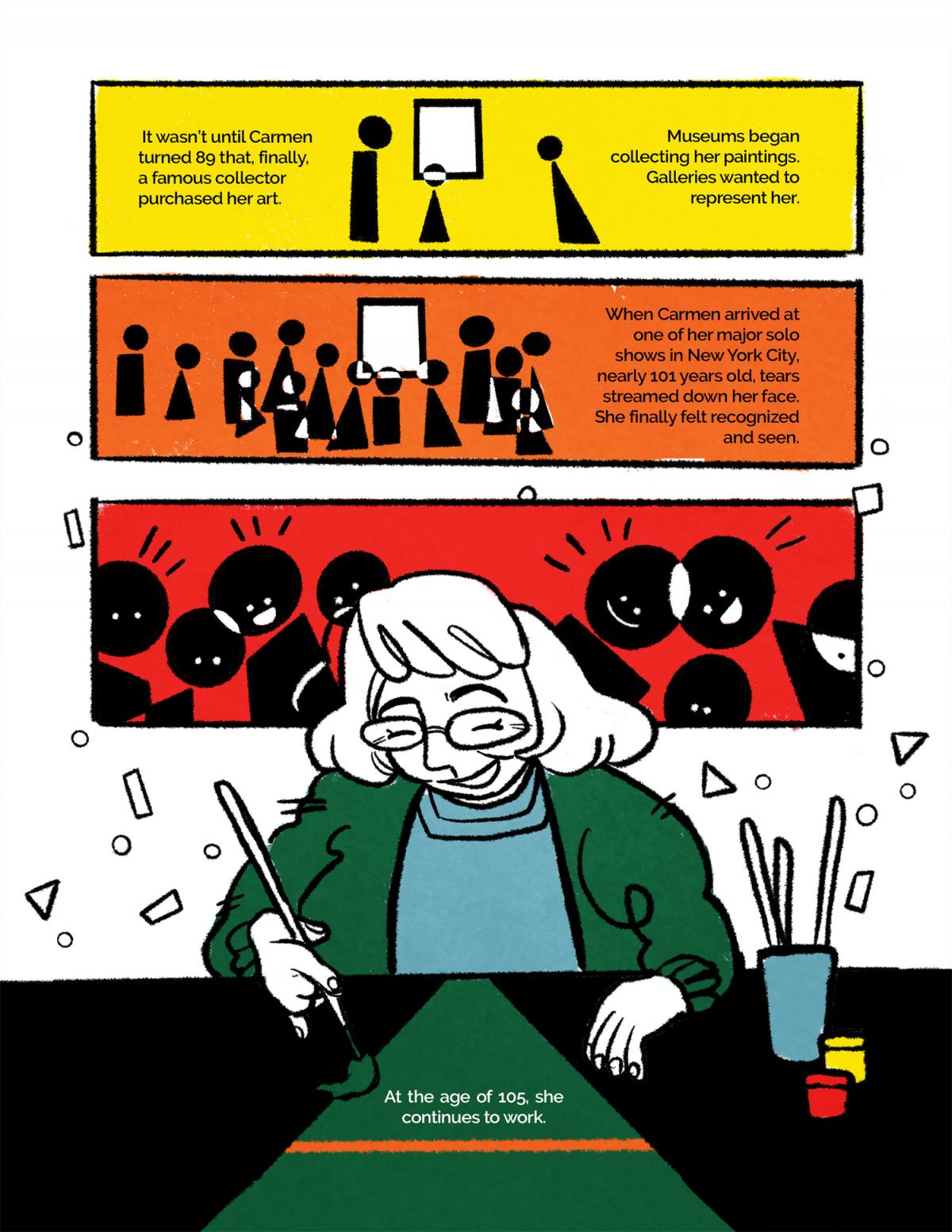 In Awe of the Straight Line: A Comic About Carmen Herrera, page three