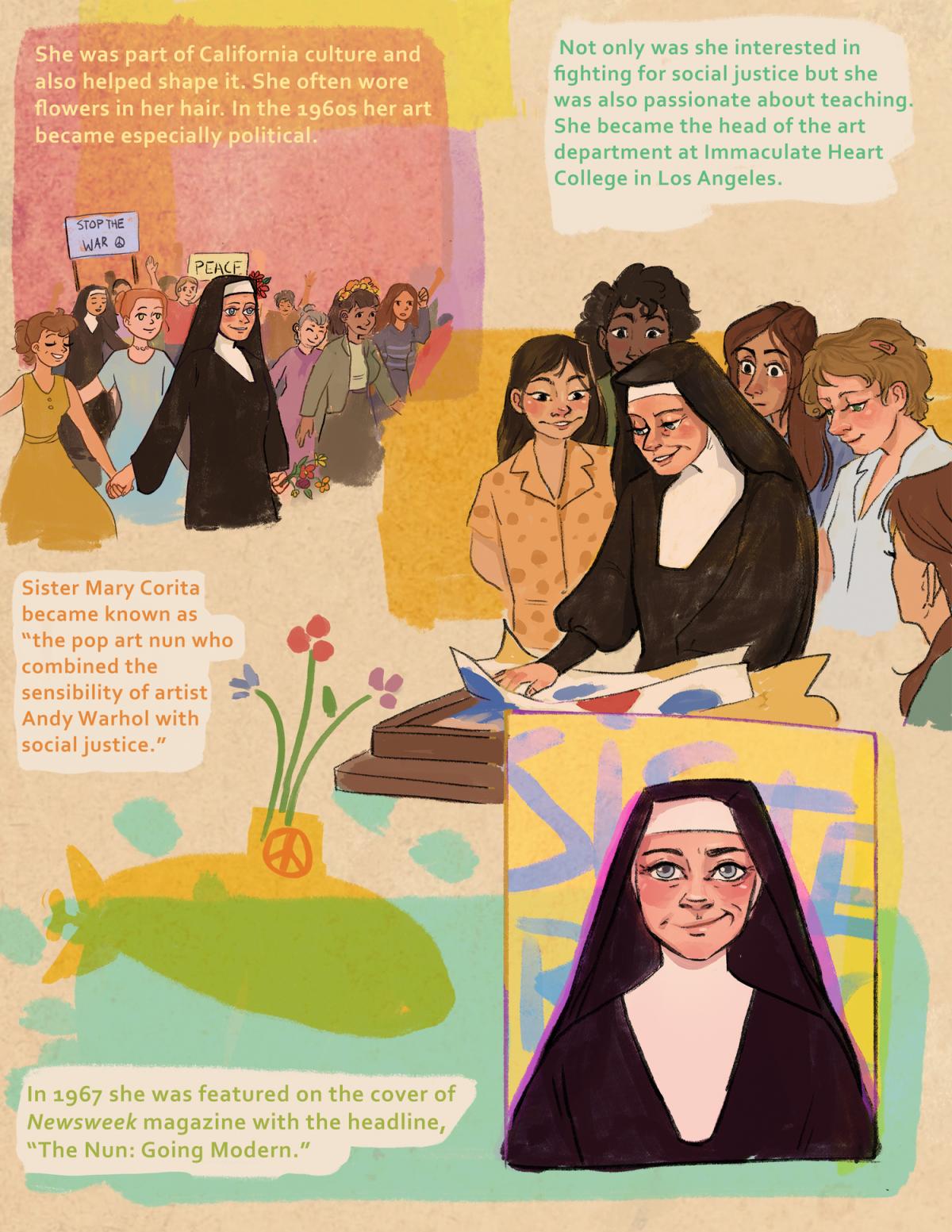 A Life in Color: A Comic About Corita Kent, page three