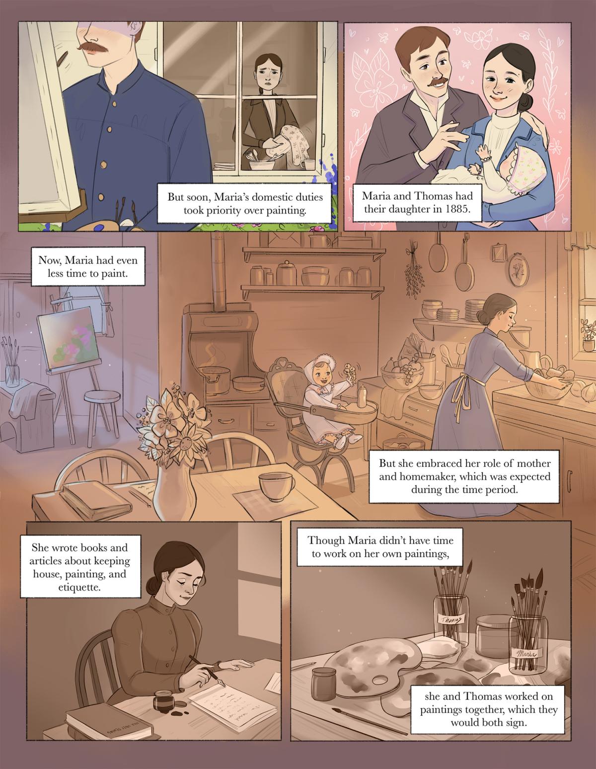 A Garden-Thirsty Soul: A Comic about Maria Oakey Dewing, page two
