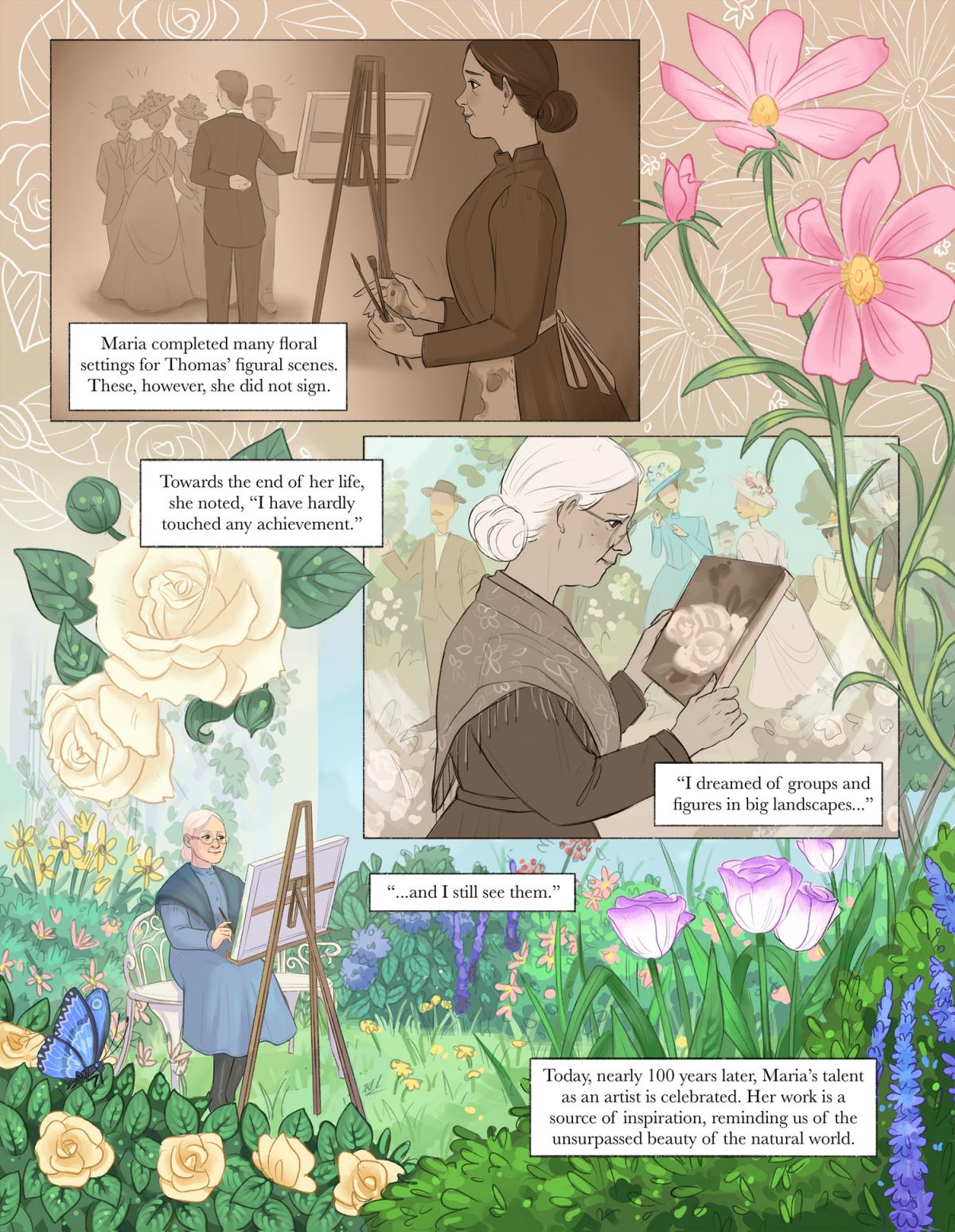 A Garden-Thirsty Soul: A Comic about Maria Oakey Dewing, page three