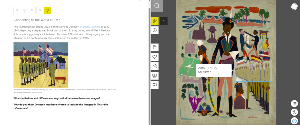 Screenshot from an online learning lab activity