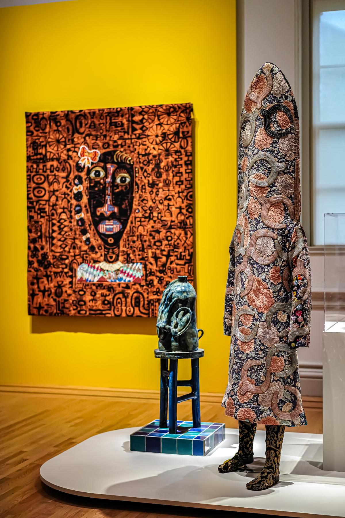 Quilt featuring the portrait of a woman