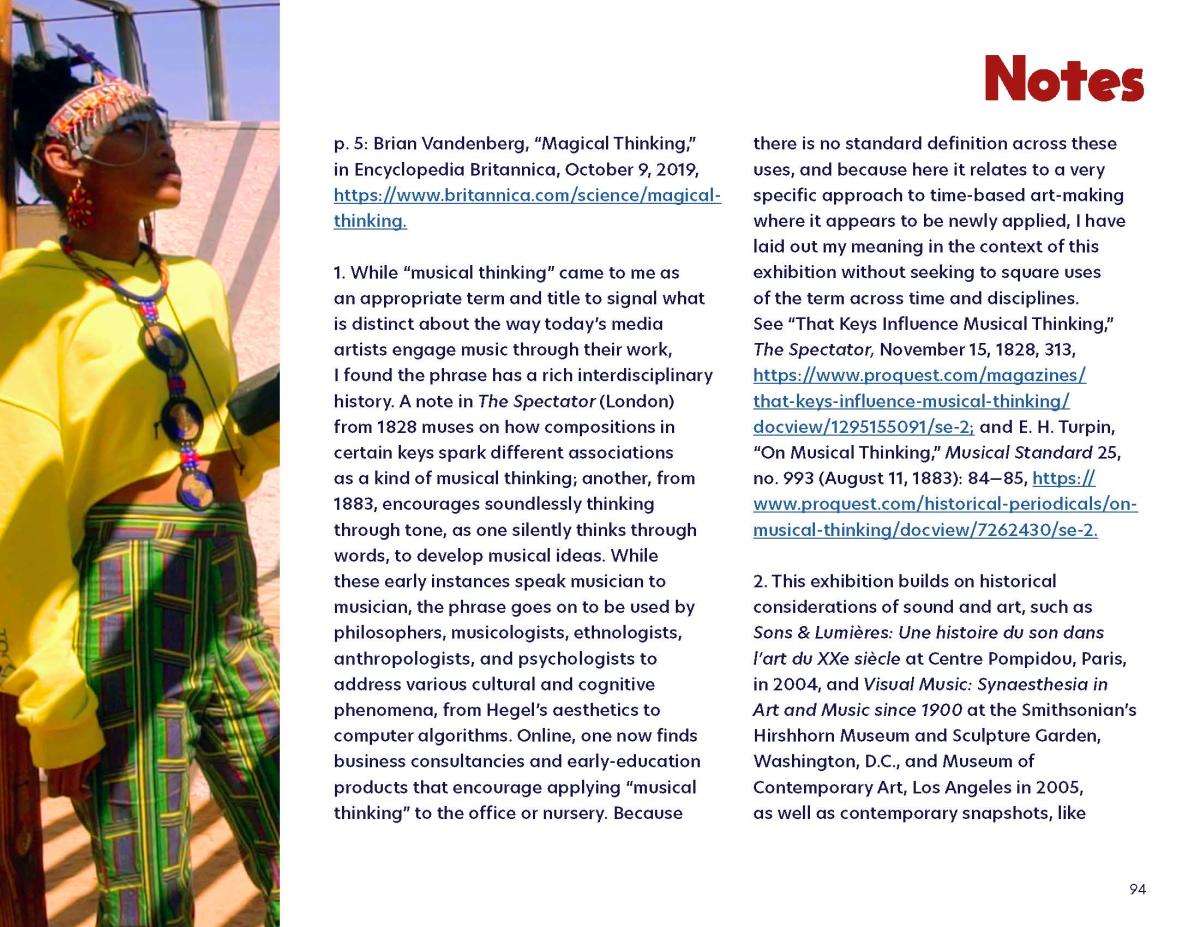 The cover of the publication Musical Thinking New Video Art & Sonic Strategies
