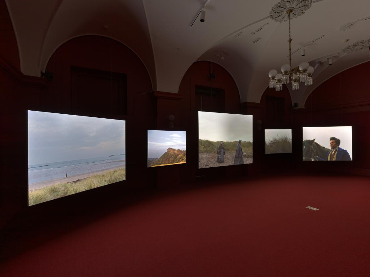 Five screen video installation.