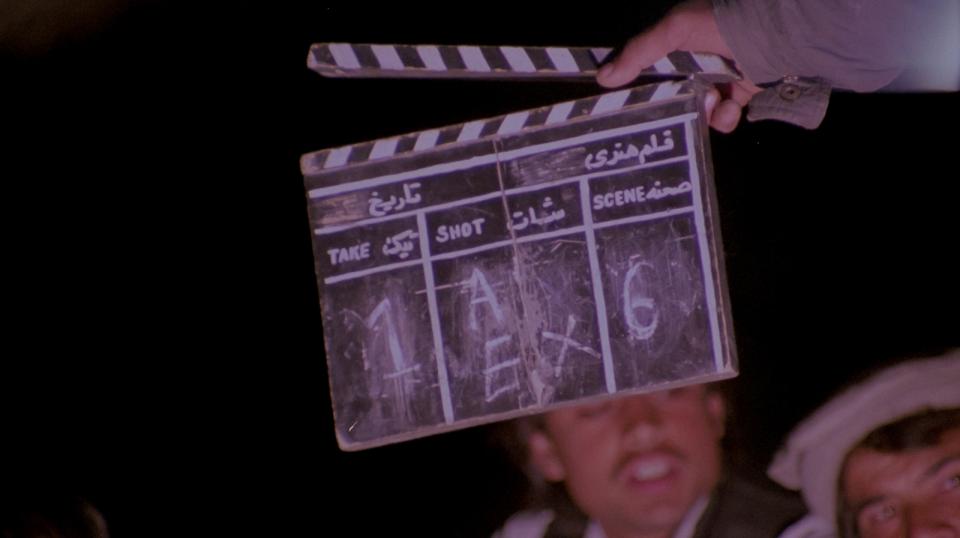 A photograph of a production marker