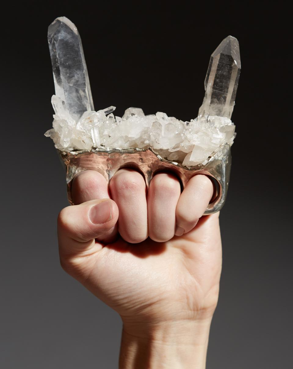 Devil Horns Crystal Brass Knuckles (Lefty) | Smithsonian American Art