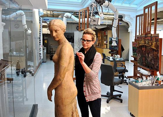 Splash Image - Conservation: Cleaning Hiram Powers' Greek Slave