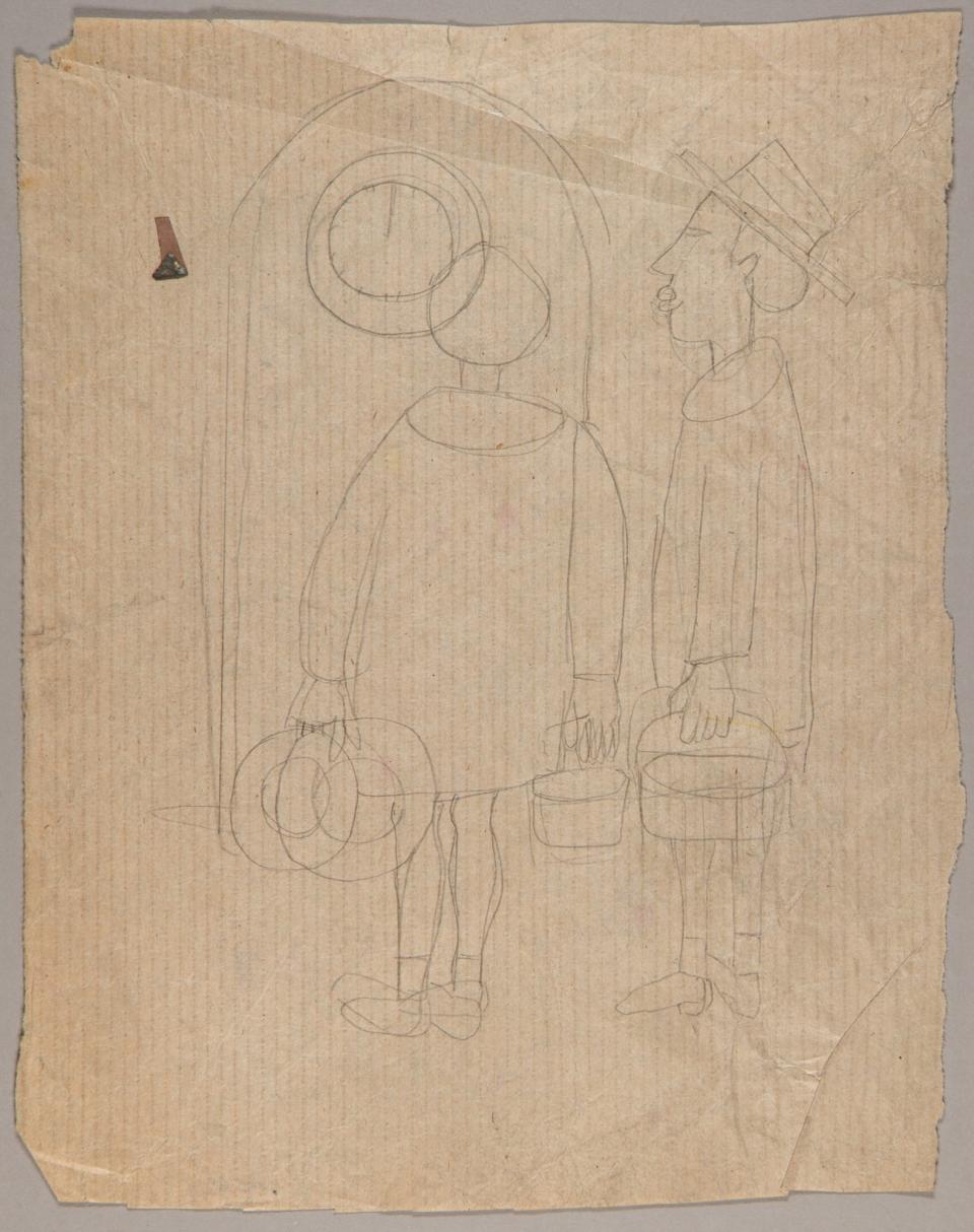 Woman and Man with Clock | Smithsonian American Art Museum