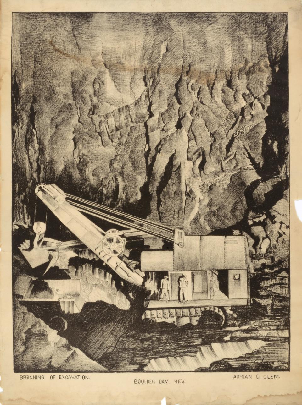 Beginning of Excavation. Boulder Dam. Nev. | Smithsonian American Art ...