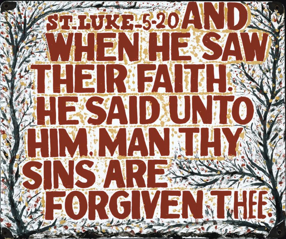 ST. LUKE 520 AND WHEN HE SAW THEIR FAITH. HE SAID UNTO HIM. MAN THY